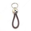 Portachiavi In Pelle Intrecciata A Mano In Pelle Bovina E Corda Intrecciata Ciondolo Portachiavi Per Proprietari Di Auto E Professionisti Aziendali Accessorio Chiave Alla Moda, Nero , Black Rope - Foto 6