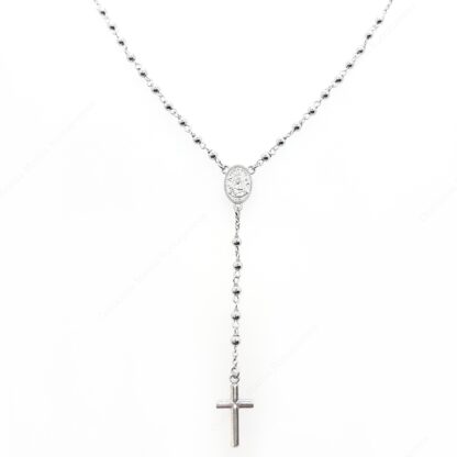 Rosario in argento 925 con croce pendente